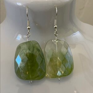 Elegant Green Dangle Earrings